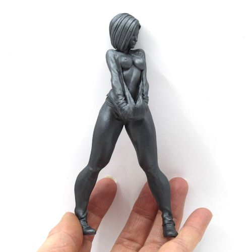 Female Topless FRIDGE MAGNET Metallic Steel Finish
